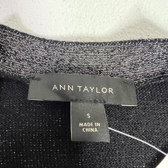 Ann Taylor Metallic Knit Open Front Cardigan Sweater Duster - Picture 5 of 12